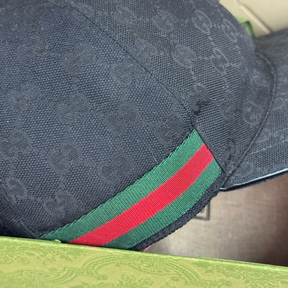 GUCCI ORIGINAL GG CANVAS BASEBALL HAT WITH WEB MEN’S Medium - Picture 2 of 10